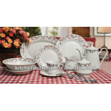 Haonai 210003 porcelain dinner set with decal